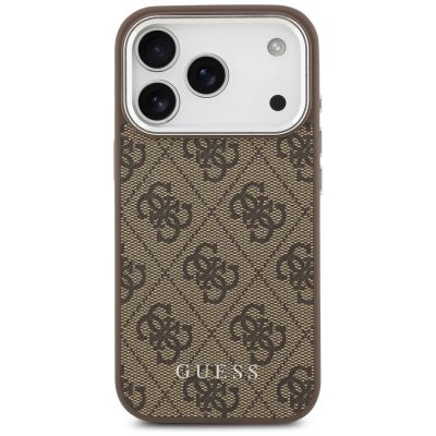 3. Guess 4G Classic Logo MagSafe Case for iPhone 17 Pro Max - Brown