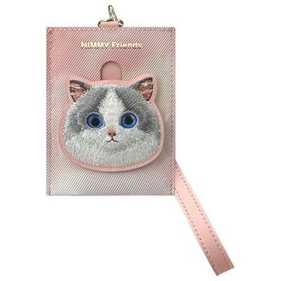 3. Nimmy Big Eyed Pet 2.0 Cat 3-in-1 Phone Bag + Wallet + Tracker Case - Pink