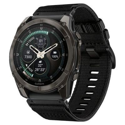Tech-Protect Nylon Classic Strap for Garmin Fenix ​​5X / 5X Plus / 6X / 6X Pro / 7X / 8 / 8 Pro / 9 / 9 Pro (47 mm) - Black