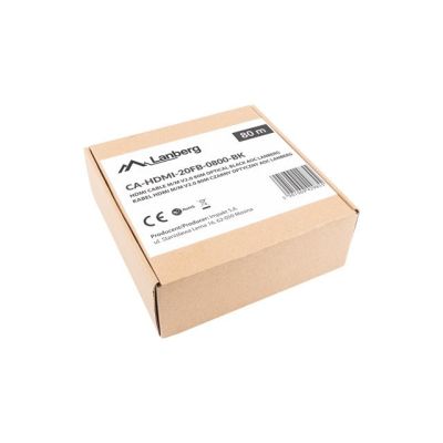 7. LANBERG HDMI CABLE M/M V2.0 80M OPTICAL AOC CA-HDMI-20FB-0800-BK
