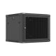 Lanberg 19" 9U 600x600 black wall-mounted rack cabinet with perforated doors (flat pack)