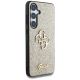 4. Guess Fixed Glitter Big 4G Metal Logo case for Samsung Galaxy S25 gold