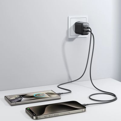 10. Joyroom JR-TCF13 network charger USB-C / USB-A 25W SFC / PPS / PD - black