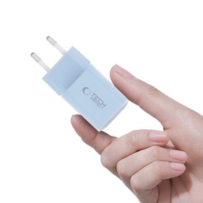 5. Tech-Protect NCM33W 2-port PD33W/QC3.0 wall charger - blue