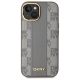 3. DKNY Leather Checkered Mono Pattern MagSafe iPhone 15 Plus Case - Beige