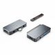 8. HUB Tech-Protect V6 4in1 USB-C - USB-A 3.0 / USB-C PD100W / HDMI / mini jack 3.5mm - gray