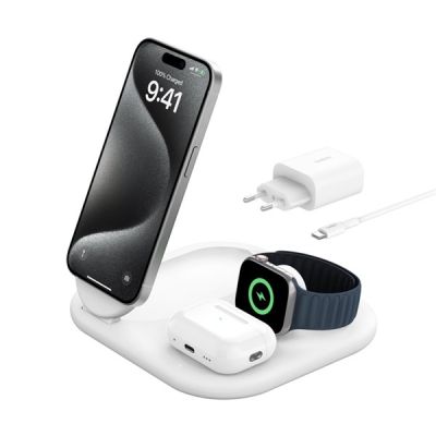 2. Belkin BoostCharge Headphones, Smartphone, Smartwatch White USB Wireless Charging Fast Charging Internal