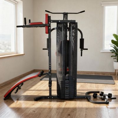 44. Multigym PRO BMG 4700 bench with weight stack 66kg
