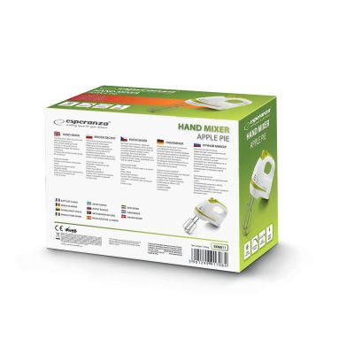 11. Esperanza Apple Pie Hand Mixer EKM011 (400W; white)