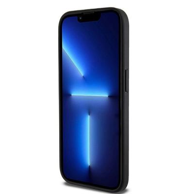 5. DKNY Leather Checkered Mono Pattern MagSafe case for iPhone 15 Pro - black