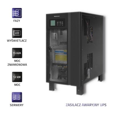 3. QOLTEC 3-PHASE UPS | 15KVA | 12KW | LCD