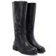 4. Women's leather boots, classic black Sergio Leone KZ-528-S