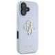 4. Guess Grained Big 4G Logo Small Classic Logo case for iPhone 16 - blue