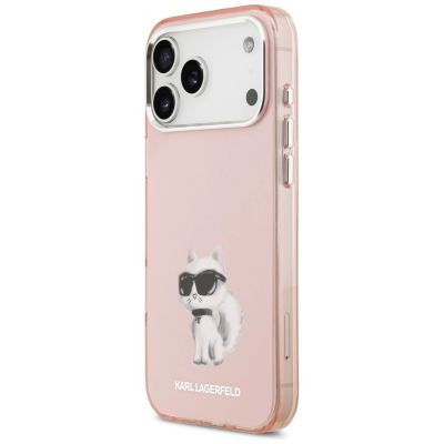2. Karl Lagerfeld IML Aquarelle Choupette & Logo MagSafe Case for iPhone 17 Pro - Pink