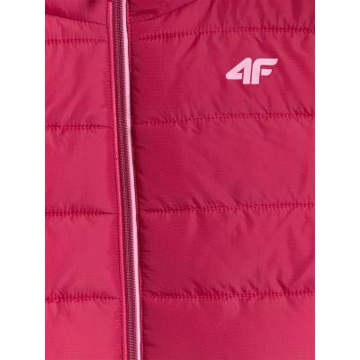 6. Girls' down vest with synthetic filling 4F 4FJRAW25TVJAF322-54S