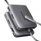 Axagon N HMC-5HL USB 5 Gbps hub, 2x USB-A, HDMI 4K/60 Hz, RJ-45 GLAN, PD 100 W, USB-C cable, wired, USB 3.2 Gen 1 (3.1 Gen 1) Type-C, Silver