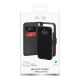 2. Puro Wallet Stand Case for iPhone 17 Pro Made of Eco-Leather, with a Flap, Wallet, and Stand Function - Black