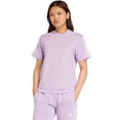 10. adidas Essentials 3-Stripes Cotton Women's T-Shirt Light Purple JV7362