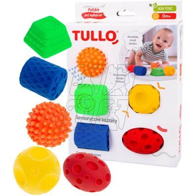 3. Sensory balls, shapes 5 pcs. AM Tullo 421