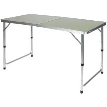 FOLDABLE CAMPING TABLE 120X60X70/62/55CM GREEN