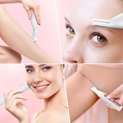 2. MAXGROOM ZC-T18 multifunctional women's trimmer with replaceable tips - white and pink