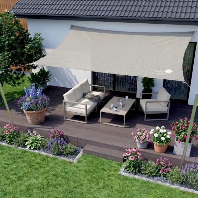 17. GARDEN SUN SAIL RECTANGULAR 3X2M GRAY
