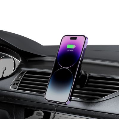 2. Tech-Protect MM15W-V1 Car Phone Holder with MagSafe 15W Inductive Charger for Air Vent - Black