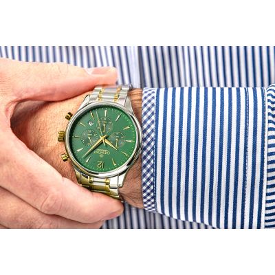 4. Giewont Chronograph Sapphire Green Men's Watch GW6310-B6