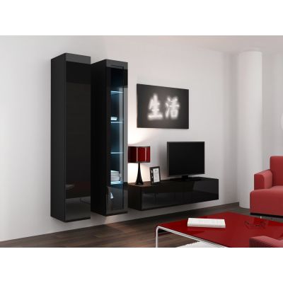 19. VIGO full display cabinet '180' 180/40/30 black/black half