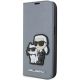 Karl Lagerfeld KLBKP14XSANKCPG iPhone 14 Pro Max 6.7" bookcase silver/silver Saffiano Karl & Choupette