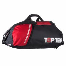 TOP TEN sports bag with backpack function 70 x 35 cm TOR-P2 MMA black and red