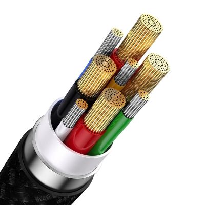 6. Baseus Flash Series II USB Type C / USB Type A cable - USB Type C / Lightning / micro USB 100 W 1.2 m black (CASS030101)