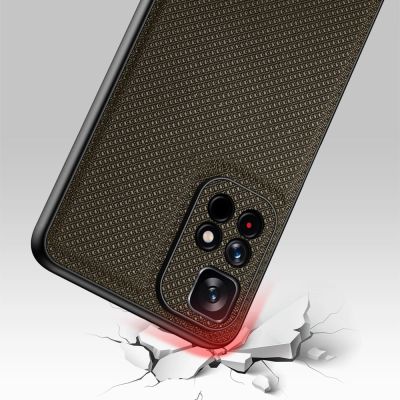 6. Dux Ducis Fino case cover covered with nylon material Poco M4 Pro 5G green