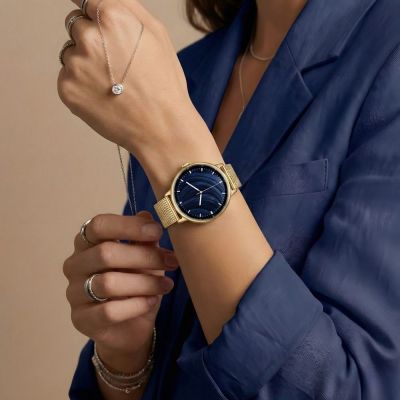 3. Smartwatch Gravity Gold Strap + Bracelet GT33-1