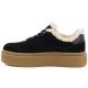 3. Black Kobbo 79665 leather insulated platform shoes