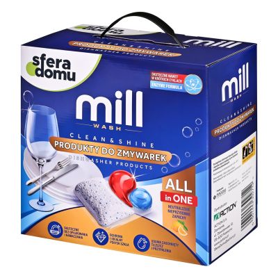 16. Mill dishwasher detergent set.