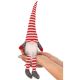 2. DECORATIVE SITTING GNOME 30+10 CM WITH A HAT AND STRIPED LEGS
