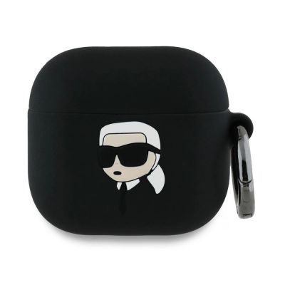 Karl Lagerfeld Silicone Karl Head 3D Case for AirPods 4 - Black