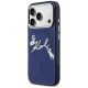 2. Karl Lagerfeld IML Choupettes Karl Script Logo MagSafe Case for iPhone 17 Pro Max - Blue