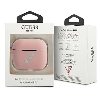 3. Guess GUACAPLSVSPG AirPods Pro cover rose green/pink green Silicone Vintage