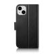 2. iCarer Wallet Case 2in1 Cover iPhone 14 Plus Anti-RFID Leather Flip Case Black (WMI14220727-BK)