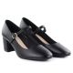 9. Black Sergio Leone PB176 low-heel pumps with strap