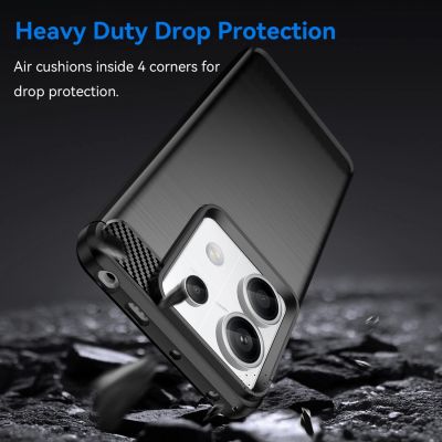 3. Carbon Case for Xiaomi Redmi Note 13 Pro+ - black