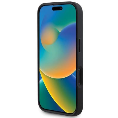 5. BMW Sign Leather Diamond Metal Logo MagSafe Case for iPhone 16 Pro Max - Red