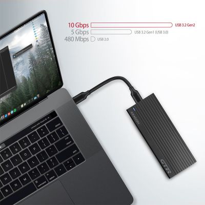 6. Axagon EM2-GTR M.2 Black SSD Enclosure