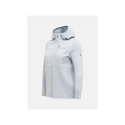 3. Women's PEAK PERFORMANCE W Trail Polartec Power Grid Zip Hoodie, Gray