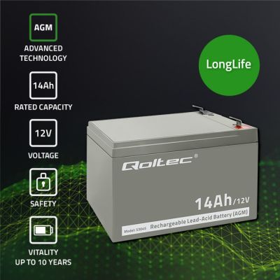 2. Qoltec 53045 maintenance-free battery