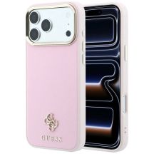Guess Saffiano Small 4G & Classic Logo MagSafe Case for iPhone 18 Pro / 17 Pro – Pink