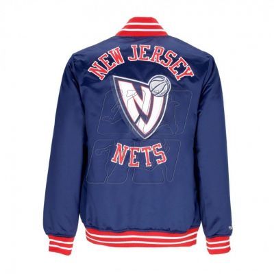 2. Mitchell &amp; Ness NBA Heavyweight Satin Jacket New Jersey Nets OJBF3413-NJNYYPPPNAVY