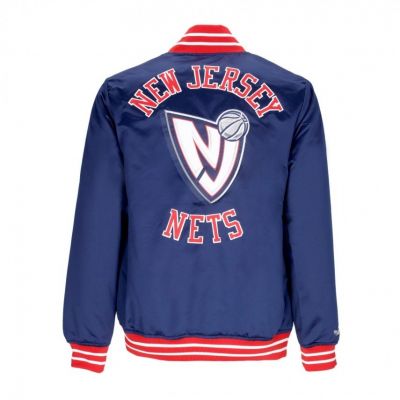 2. Mitchell & Ness NBA Heavyweight Satin Jacket New Jersey Nets OJBF3413-NJNYYPPPNAVY